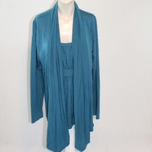 Adiva Green Top with Cape Size Large